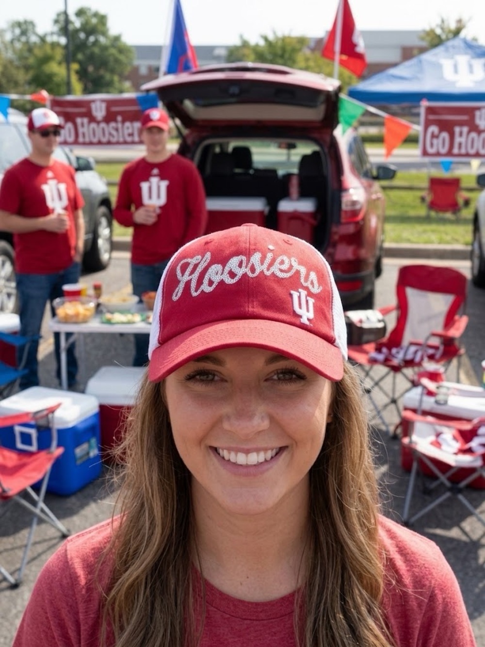 Colosseum - Women’s Red and White 'Hoosiers' Trucker Hat